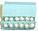 Dollhouse Miniature Green Egg Carton-With Eggs